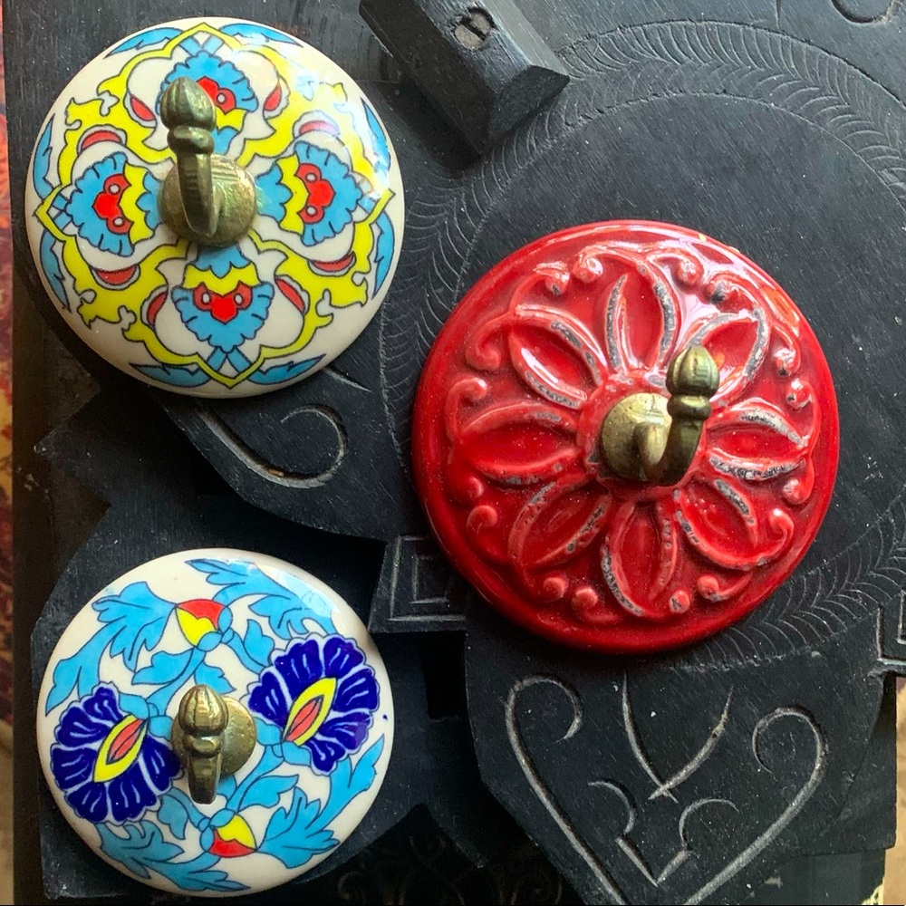 Anthropologie decorative wall hooks